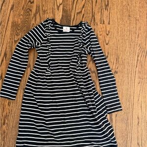 Hanna Andersson Black and White Striped Kids Dress